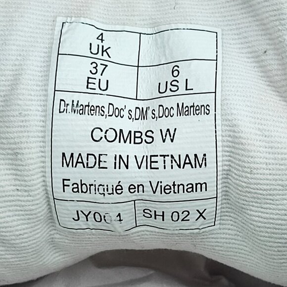 Dr. Martens Women's Combs W White Canvas Ankle Boots Size 6 US - Picture 8 of 14